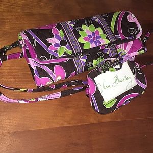 Vera Bradley Purple Punch SleekWallet & LuggageTag